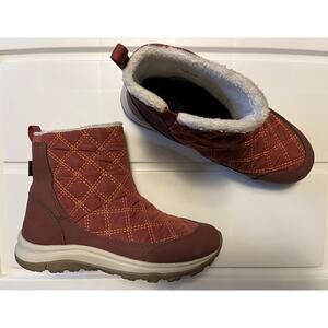 Keen Terradora II Wintry Waterproof Pull On Boots Women Size 6.5 Rhubarb 1025533